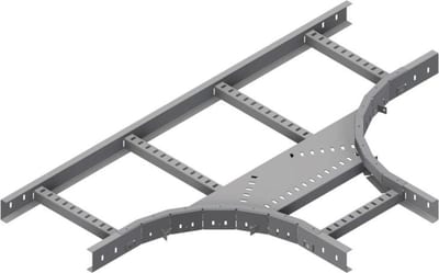 Øglænd System LOE55 Tee, 300/300 mm, R300, Pre-Galvanised
