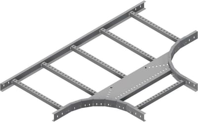 Øglænd System LOE55 Tee, 500/500 mm, R300, Pre-Galvanised
