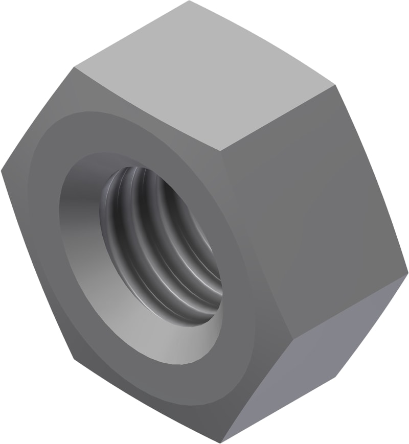 Øglænd System S-M Hexagon Nut, 10 mm, Stainless Steel 316