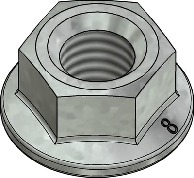 Flange nut NU-FL-M8 PG