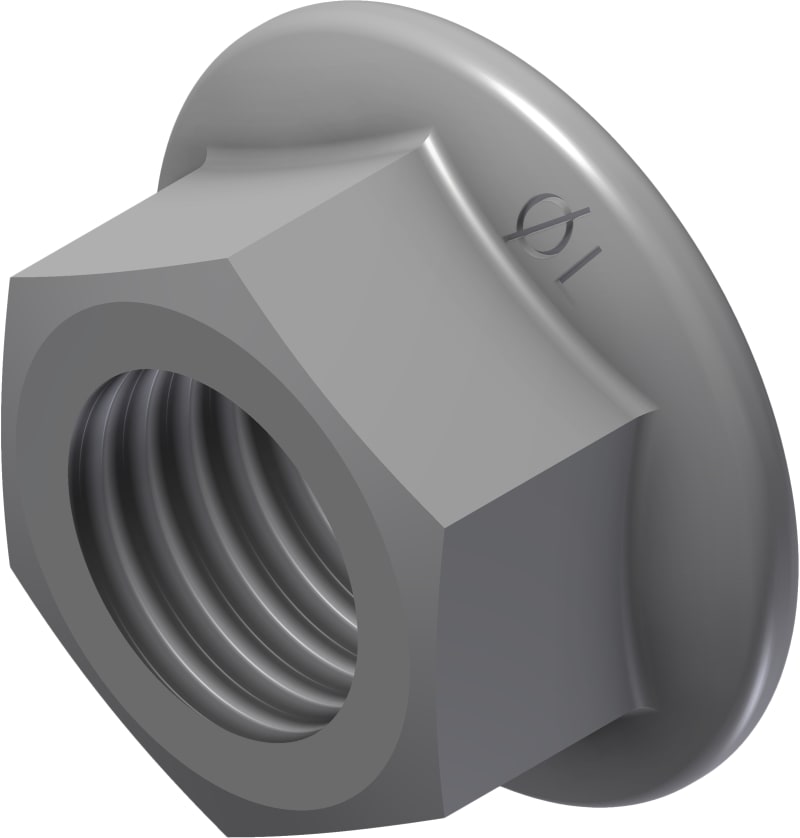 Øglænd System DIN 6923 Flange Nut M10 Zinc-Plated (NU-FL-M10 PG)