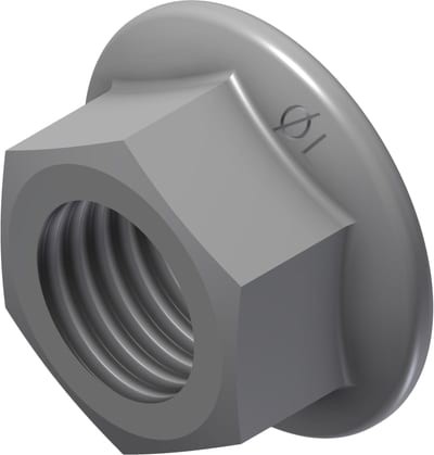 Øglænd System DIN 6923 Flange Nut M10 Zinc-Plated (NU-FL-M10 PG)