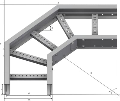 Øglænd System FOE-100 Bend 90°, 900 mm, R300