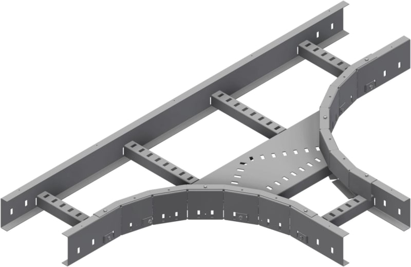 Øglænd System LOE75 Tee, 200/200 mm, R300, Zinc-Magnesium Coated
