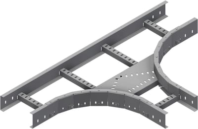 Øglænd System LOE75 Tee, 200/200 mm, R300, Zinc-Magnesium Coated