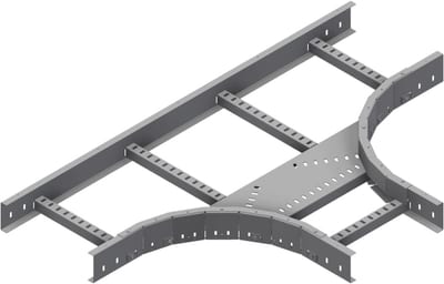 Øglænd System LOE75 Tee, 300/300 mm, R300, Zinc-Magnesium Coated