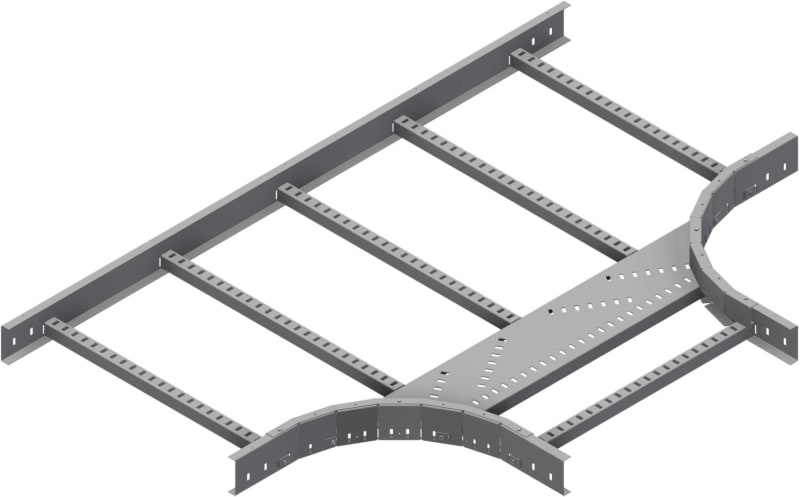 Øglænd System LOE75 Tee, 600/600 mm, R300, Zinc-Magnesium Coated