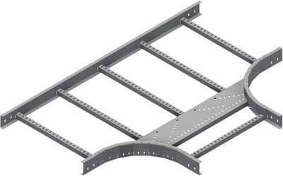 Øglænd System LOE75 Tee, 600/600 mm, R300, Zinc-Magnesium Coated