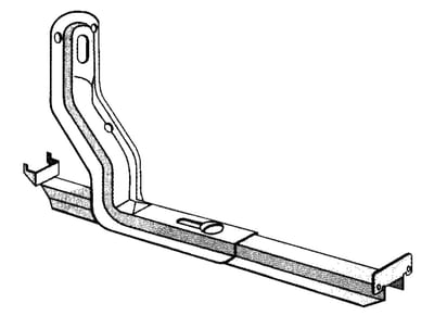 Wibe Group 783594 Adjustable Cantilever Arm W1840-600 White, 2 pcs