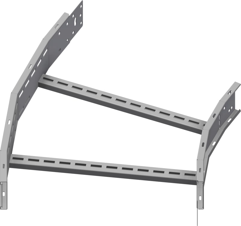Øglænd System OE125 Flat Elbow 30°, 600 mm, R900, Stainless Steel