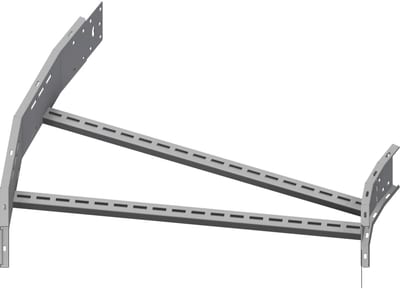Øglænd System OE150 Flat Elbow 30°, 900 mm, R600, Stainless Steel