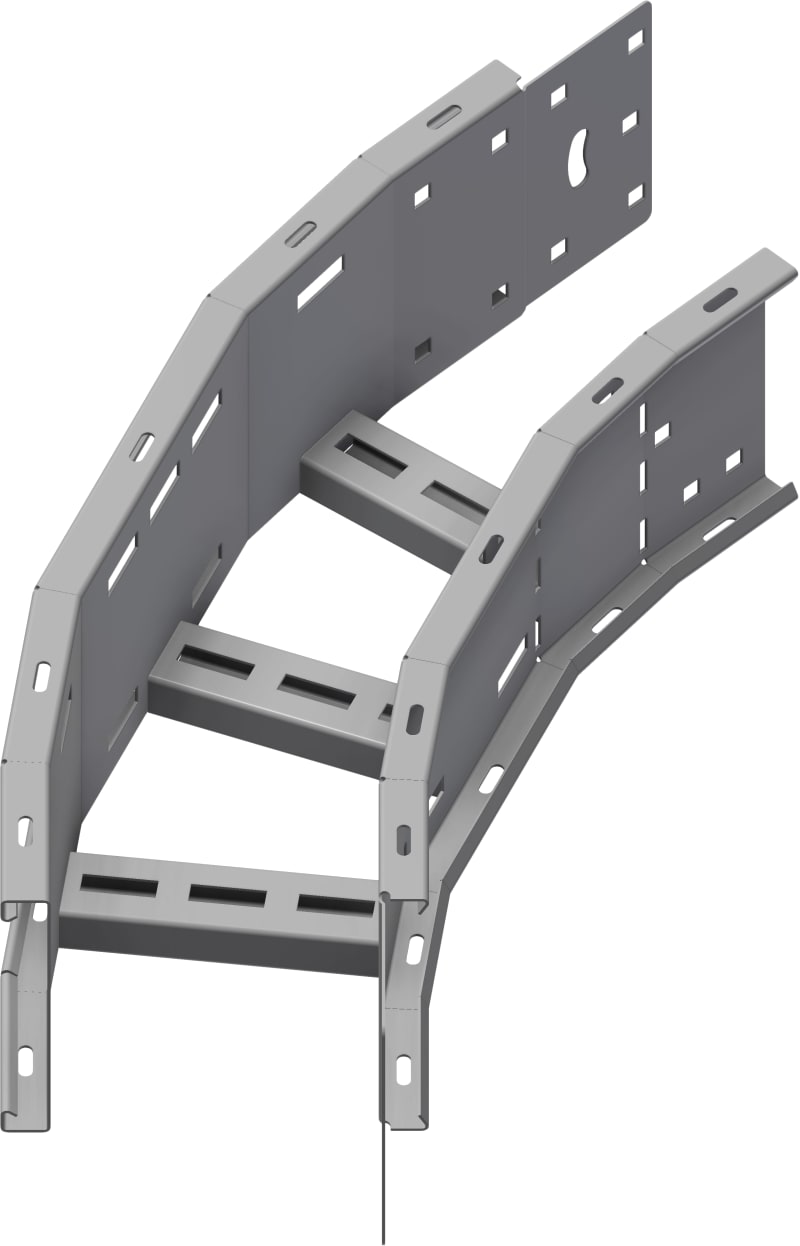Øglænd System OE150 Flat Elbow 45°, 150 mm, R600, Stainless Steel