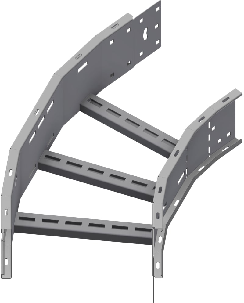 Øglænd System OE150 Flat Elbow 45°, 300 mm, R600, Stainless Steel