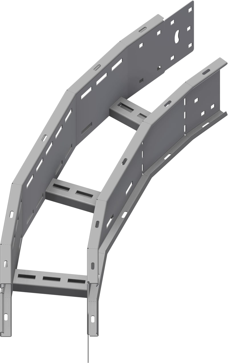 Øglænd System OE150 Flat Elbow 45°, 150 mm, R900, Stainless Steel