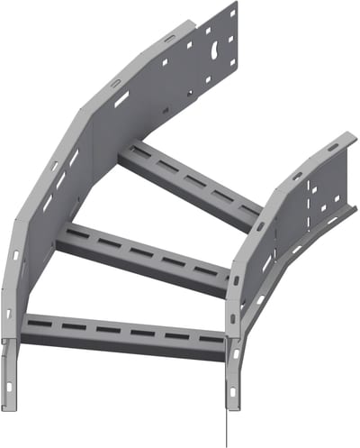 Øglænd System OE150 Flat Elbow 45°, 300 mm, R900, Stainless Steel