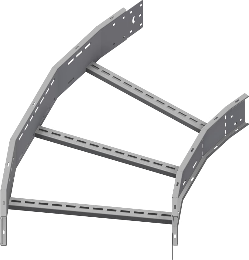 Øglænd System OE150 Flat Elbow 45°, 600 mm, R900, Stainless Steel