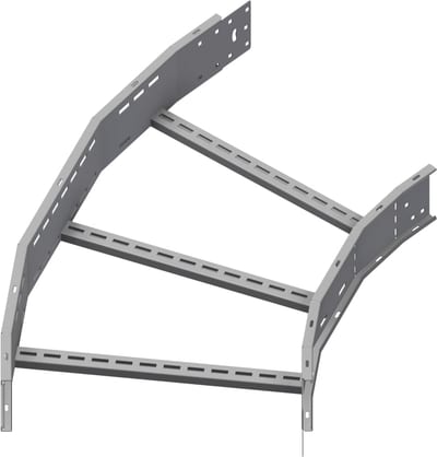 Øglænd System OE150 Flat Elbow 45°, 600 mm, R900, Stainless Steel