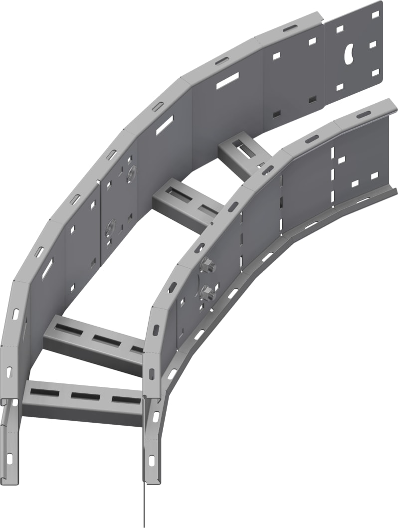 Øglænd System OE150 Flat Elbow 60°, 150 mm, R600, Stainless Steel
