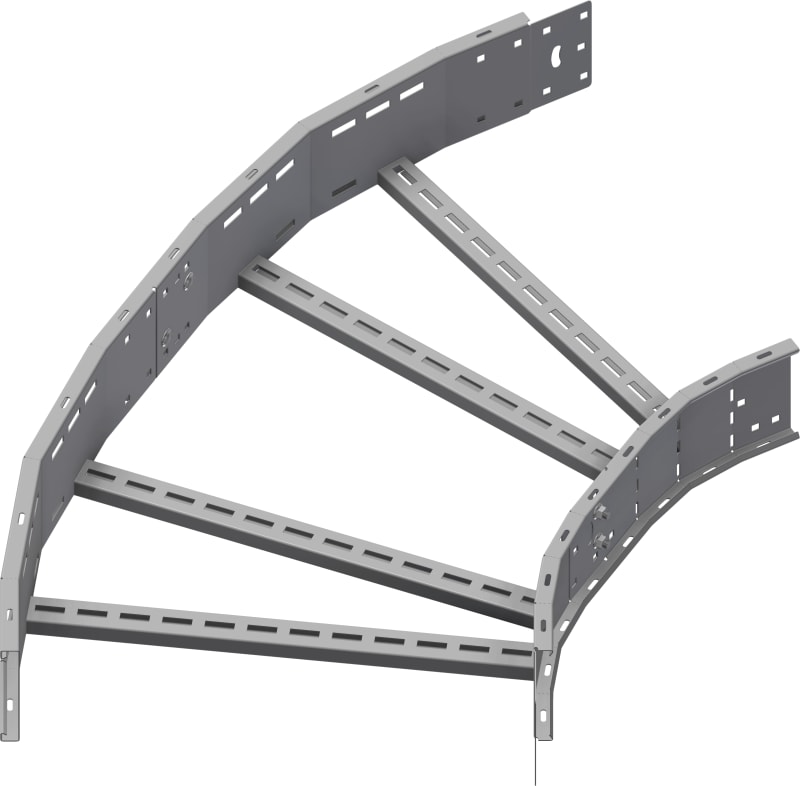 Øglænd System OE150 Flat Elbow 60°, 600 mm, R600, Stainless Steel