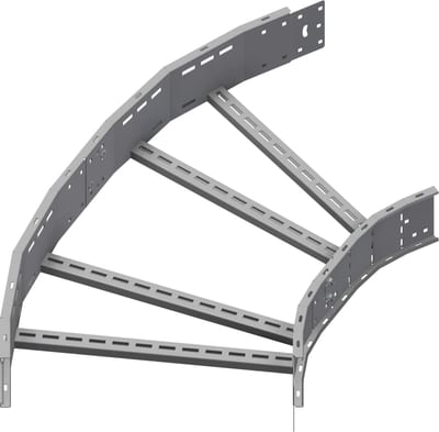 Øglænd System OE150 Flat Elbow 60°, 600 mm, R600, Stainless Steel