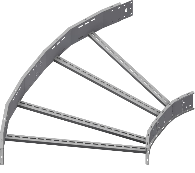 Øglænd System OE150 Flat Elbow 60°, 900 mm, R600, Stainless Steel