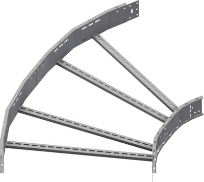 Øglænd System OE150 Flat Elbow 60°, 900 mm, R600, Stainless Steel