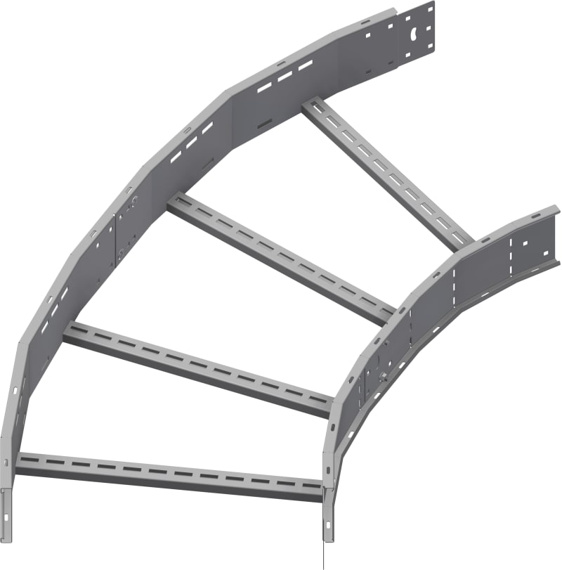 Øglænd System OE150 Flat Elbow 60°, 600 mm, R900, Stainless Steel