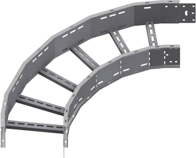 Øglænd System OE150 Flat Elbow 90°, 300 mm, R600, Stainless Steel