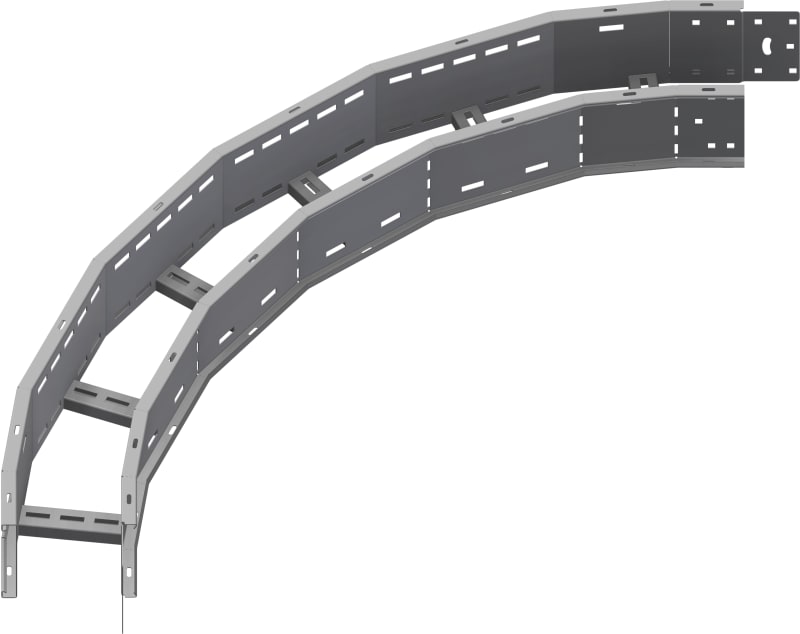 Øglænd System OE150 Flat Elbow 90°, 150 mm, R900, Stainless Steel
