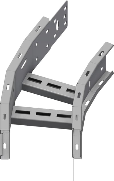 Øglænd System OE100 Flat Elbow 30°, 150 mm, R600, Hot-Dip Galvanised