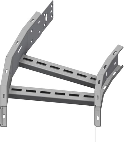 Øglænd System OE100 Flat Elbow 30°, 300 mm, R600, Hot-Dip Galvanised
