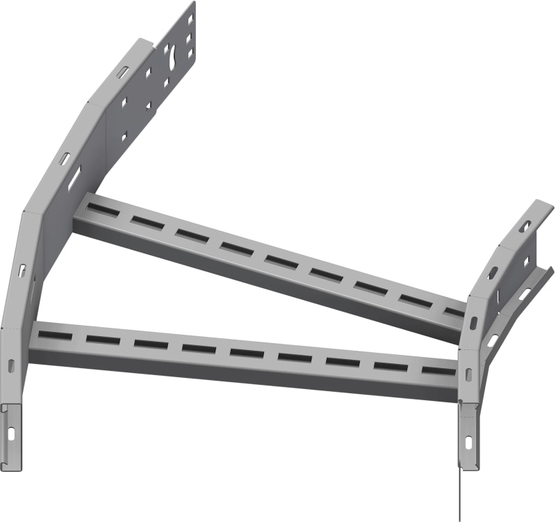Øglænd System OE100 Flat Elbow 30°, 450 mm, R600, Hot-Dip Galvanised