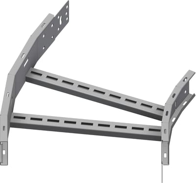 Øglænd System OE100 Flat Elbow 30°, 450 mm, R600, Hot-Dip Galvanised