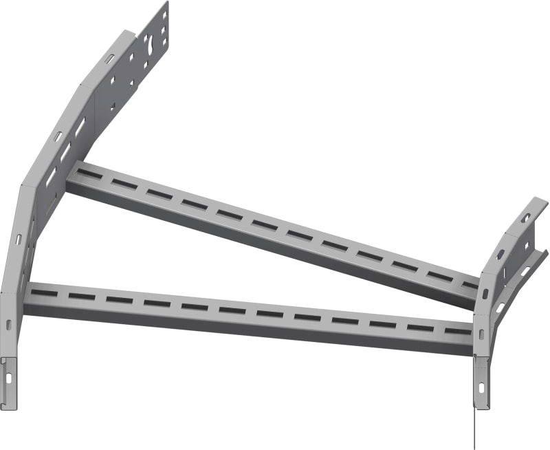 Øglænd System OE100 Flat Elbow 30°, 600 mm, R600, Hot-Dip Galvanised