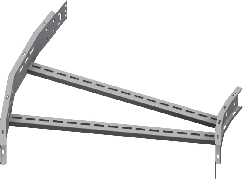 Øglænd System OE100 Flat Elbow 30°, 750 mm, R600, Hot-Dip Galvanised