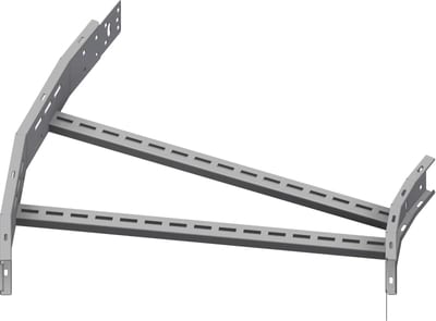 Øglænd System OE100 Flat Elbow 30°, 750 mm, R600, Hot-Dip Galvanised