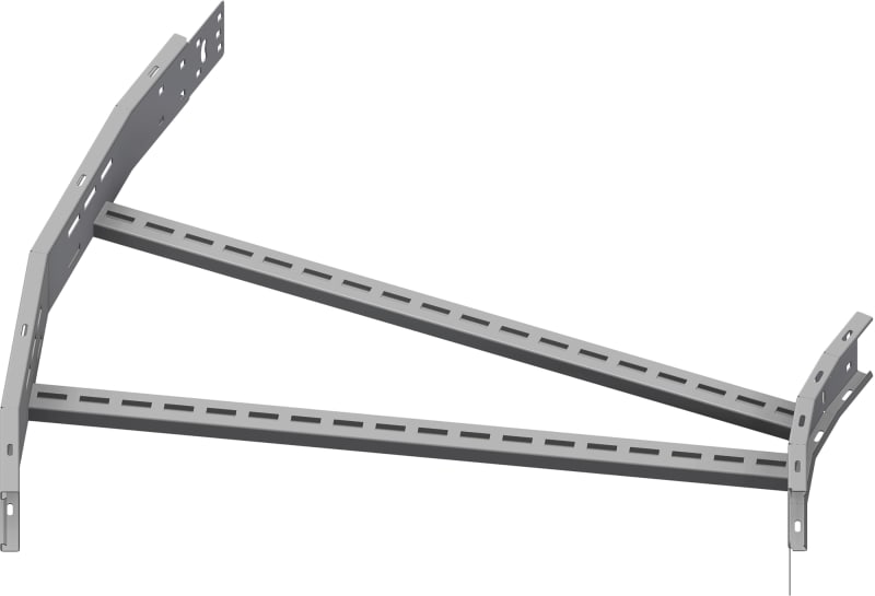 Øglænd System OE100 Flat Elbow 30°, 900 mm, R600, Hot-Dip Galvanised