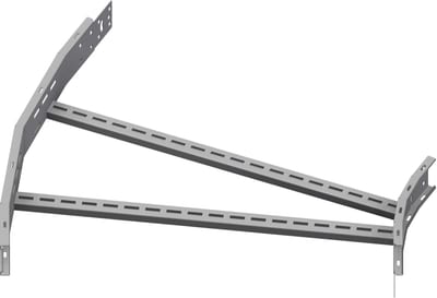 Øglænd System OE100 Flat Elbow 30°, 900 mm, R600, Hot-Dip Galvanised