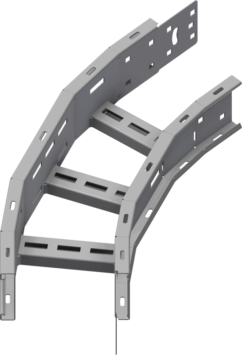 Øglænd System OE100 Flat Elbow 45°, 150 mm, R600, Hot-Dip Galvanised