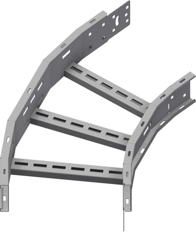 Øglænd System OE100 Flat Elbow 45°, 300 mm, R600, Hot-Dip Galvanised