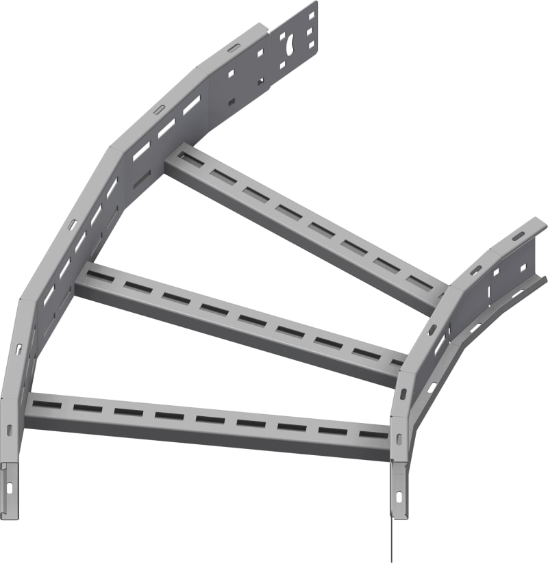 Øglænd System OE100 Flat Elbow 45°, 450 mm, R600, Hot-Dip Galvanised