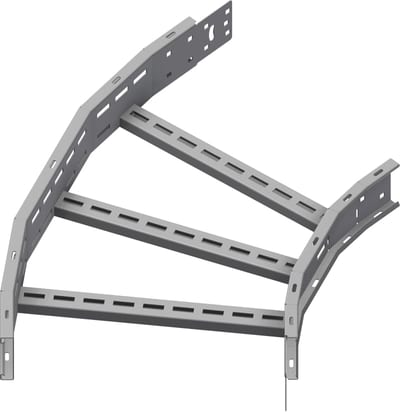 Øglænd System OE100 Flat Elbow 45°, 450 mm, R600, Hot-Dip Galvanised