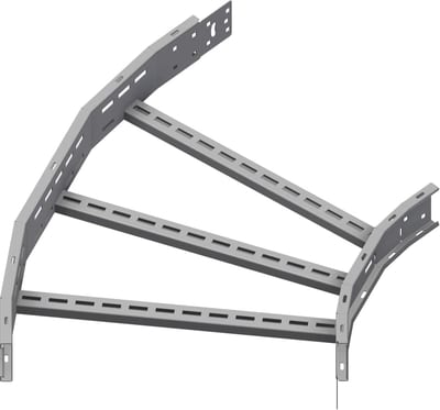 Øglænd System OE100 Flat Elbow 45°, 600 mm, R600, Hot-Dip Galvanised