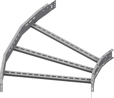 Øglænd System OE100 Flat Elbow 45°, 750 mm, R600, Hot-Dip Galvanised
