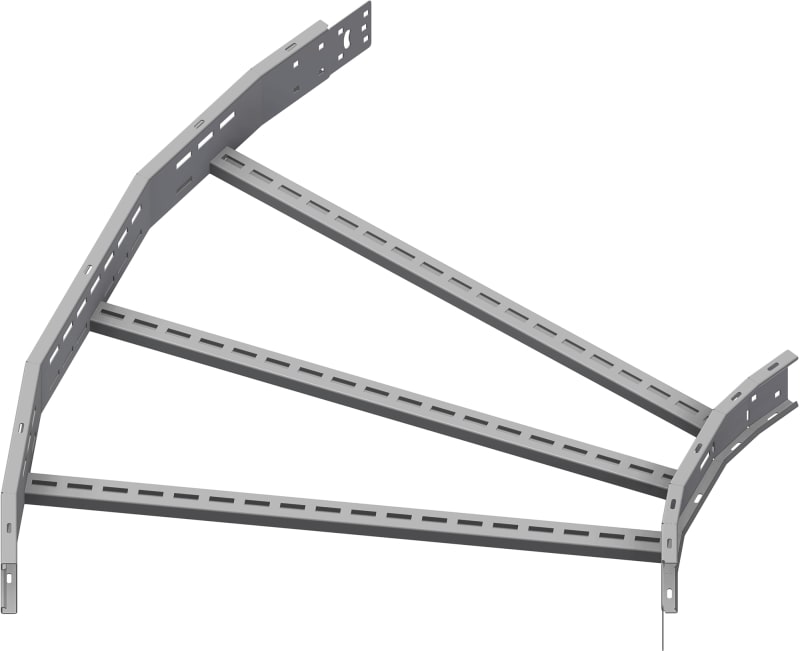 Øglænd System OE100 Flat Elbow 45°, 900 mm, R600, Hot-Dip Galvanised
