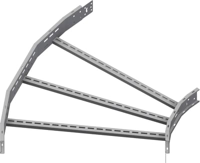 Øglænd System OE100 Flat Elbow 45°, 900 mm, R600, Hot-Dip Galvanised