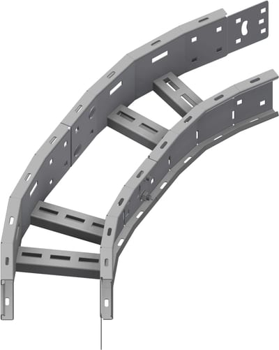 Øglænd System OE100 Flat Elbow 60°, 150 mm, R600, Hot-Dip Galvanised