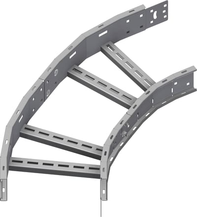 Øglænd System OE100 Flat Elbow 60°, 300 mm, R600, Hot-Dip Galvanised