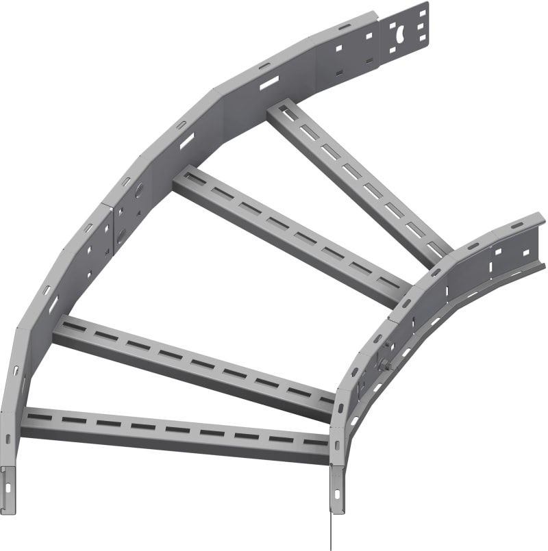 Øglænd System OE100 Flat Elbow 60°, 450 mm, R600, Hot-Dip Galvanised