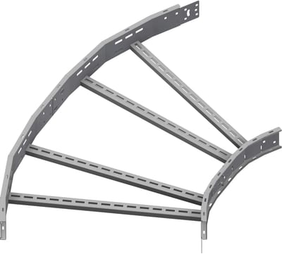 Øglænd System OE100 Flat Elbow 60°, 750 mm, R600, Hot-Dip Galvanised